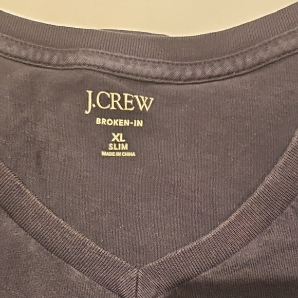 J. Crew Dark Gray V-Neck T-Shirt - Picture 2 of 3